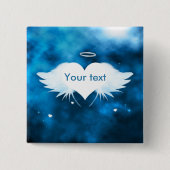 Engel des Herz-Quadrats 2" Knopf-Button Button (Vorderseite)