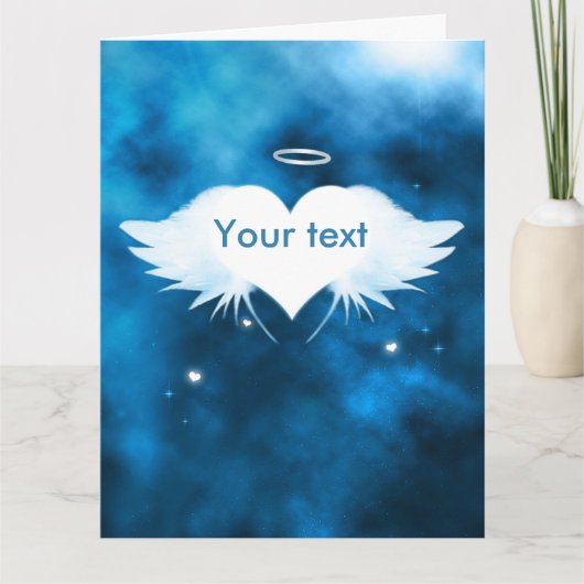 Engel des Herzens 11" x 8,5" Beileid Karte (Vorderseite)