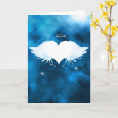 Engel des Herzens 5" x 7" Personalisiertes Beileid Karte (Gelbe Blume)