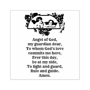 Engel des katholischen religiösen Gebets Gottes Gummistempel