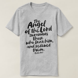 Engel des Lord Psalm 34:7 Bibelverse Christlich T-Shirt