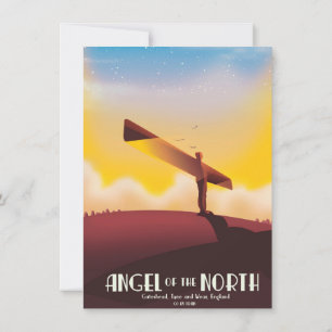 Engel des Nordens Vintage-Reiseplakat. Einladung