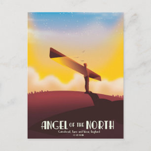 Engel des Reiseplakats von North Vintage. Postkarte