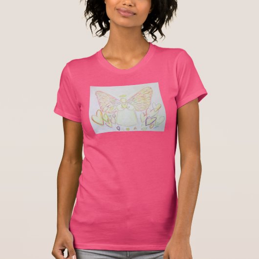 Engel des Shirts des benutzerdefinierten Herzens (Vorderseite)