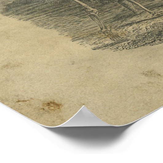 Engel des Todes mit Skelett Poster (Ecke)