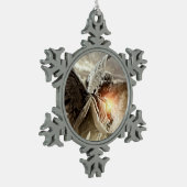 Engel des Unglücks Schneeflocken Zinn-Ornament (Links)
