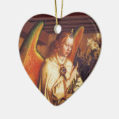 Engel des Weihnachtsherzes Keramik Ornament (Links)