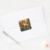 Engel Detail, Schutzheilige von Modena von Guercin Quadratischer Aufkleber (Umschlag)