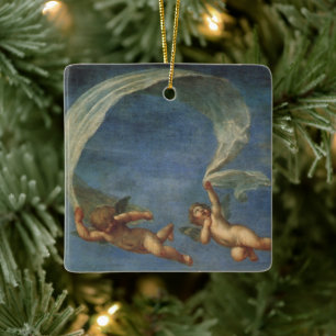 Engel Detail von Adonis, geführt von Cupids von Al Keramikornament