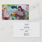 Engel, die eine Tasse Tee essen Visitenkarte (Vorne/Hinten)