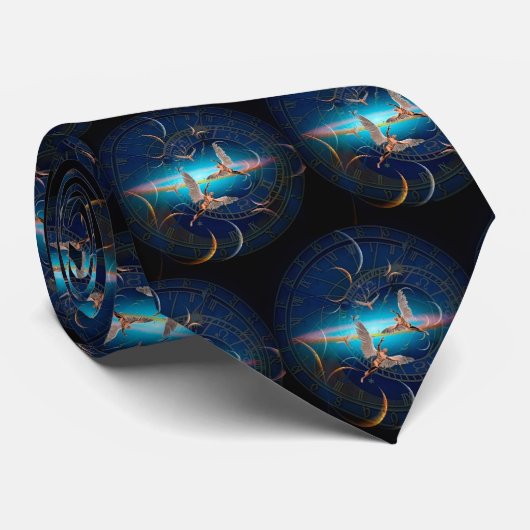 Engel durch die Zeit Krawatte (Gerollt)