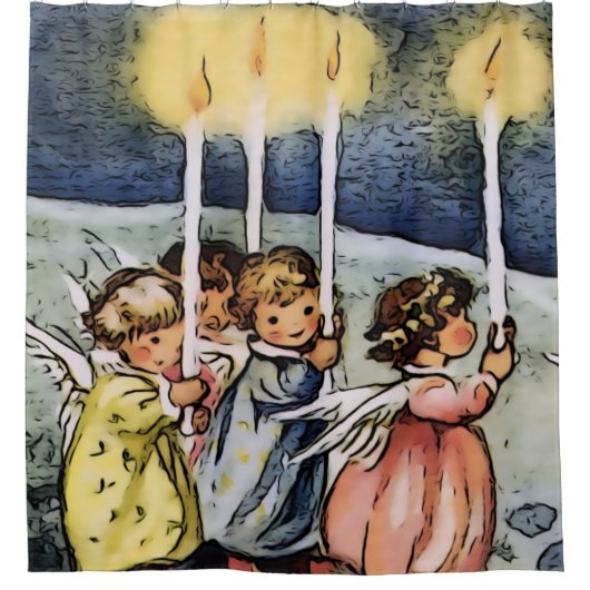 Engel Duschvorhang (Vorderseite)