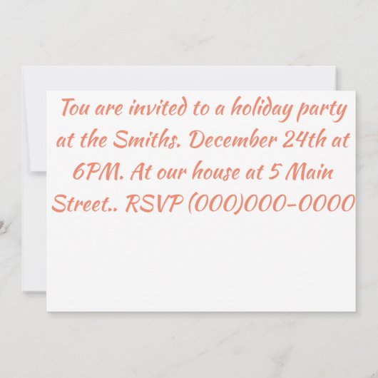 Engel Einladung (Rückseite)