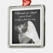 Engel Elkhound Silbernes Ornament (Links)