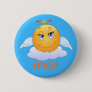 Engel Emoji Emoticon-Cartoon-Gesicht Button