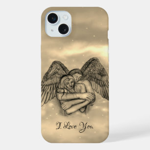 Engel Eros in Liebe , ich liebe dich iPhone 15 Plus Hülle