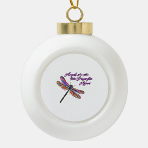 Engel erscheinen, wenn Libellen in der Nähe sind - Keramik Kugel-Ornament