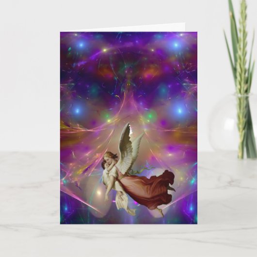 Engel erwarten Gruß-Karte Karte (Vorderseite)