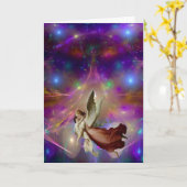 Engel erwarten Gruß-Karte Karte (Gelbe Blume)