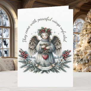 Engel Es Kam Bei Einer Mitternachtsklar Weihnachte Feiertagskarte
