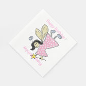 Engel/Fairy (rosa) Serviette (Ecke)