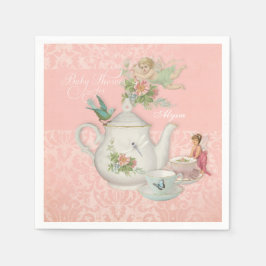 Engel Fairy Teapot Tea Cup Party Kinderdusche Deko Serviette