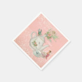 Engel Fairy Teapot Tea Cup Party Kinderdusche Deko Serviette (Ecke)