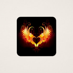 Engel Feuer Herz mit Flügeln
