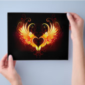 Engel Feuer Herz mit Flügeln Flyer (Hand)