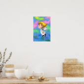 Engel fliegen im Himmel. Poster (Küche)