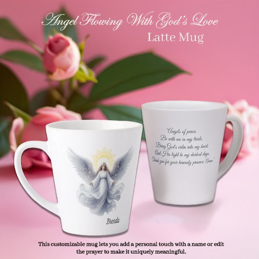 Engel fliegt mit Gottes Liebe Milchtasse