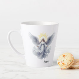 Engel fliegt mit Gottes Liebe Milchtasse