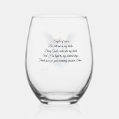 Engel fliegt mit Gottes Liebe Weinglas Ohne Stiel (Rückseite)