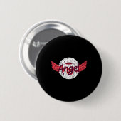Engel Flügel und Halo Funny für schlechte Mädchen Button (Vorne & Hinten)