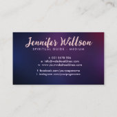 Engel Flügel und Unendlichkeitssymbol Visitenkarte (Rückseite)