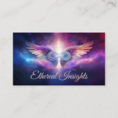 Engel Flügel und Unendlichkeitssymbol Visitenkarte (Vorderseite)