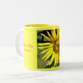 Engel FlyBecause, sie TakeThems… Zweifarbige Tasse (Vorderseite Links)