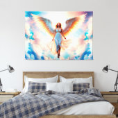 Engel-Frau Flügel Himmelsreligiös Himmel Leinwanddruck (Insitu (Schlafzimmer))