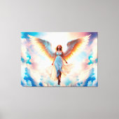 Engel-Frau Flügel Himmelsreligiös Himmel Leinwanddruck (Vorderseite)