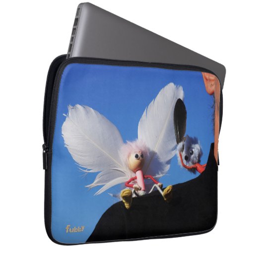 Engel fubby op mijn schouder met uitdagend Monster Laptopschutzhülle (Vorne Rechts)