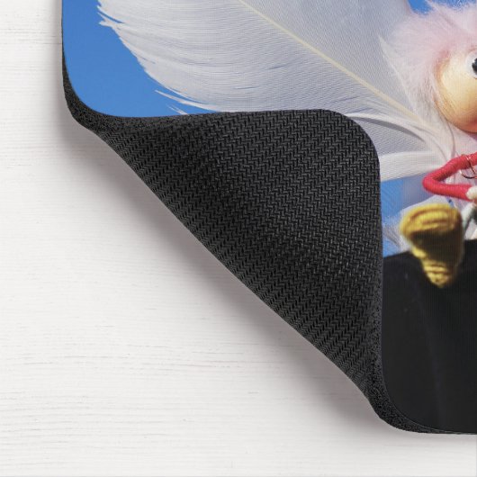 Engel fubby op mijn schouder met uitdagend Monster Mousepad (Ecke)