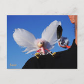 Engel fubby op mijn schouder met uitdagend Monster Postkarte (Vorderseite)