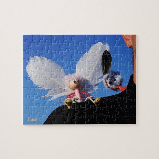 Engel fubby op mijn schouder met uitdagend Monster Puzzle (Horizontal)