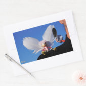 Engel fubby op mijn schouder met uitdagend Monster Rechteckiger Aufkleber (Umschlag)