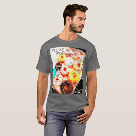 Engel für Donuts Distressed Image - HAMbWG T-Shirt (Vorne ganz)