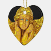 Engel für Weihnachten Keramik Ornament (Links)