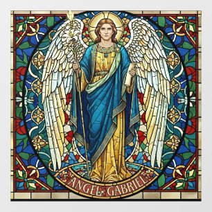 Engel Gabriel Buntglasstil Erzengel Kunst Fensteraufkleber