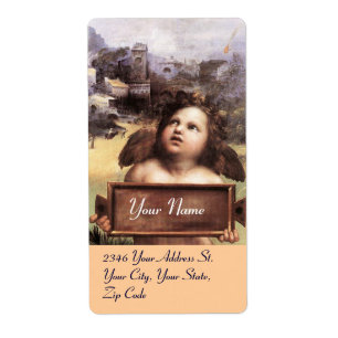 ENGEL / Geflügelter Cherub,rosa,weiß