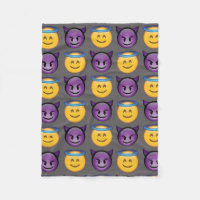 Engel gegen Teufel Emoji Muster