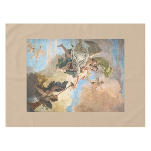 Engel gemalt in der klassischen Art Tischdecke (Vorderseite (Horizontal))